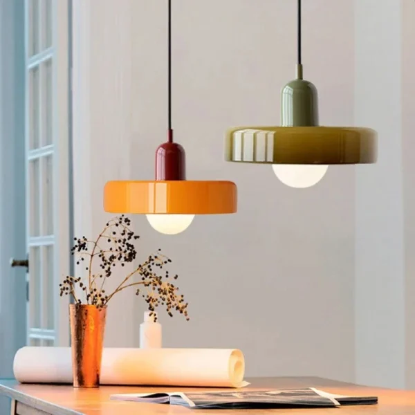 Nordic Glass Bauhaus Dining Room Chandelier Living Room Bedroom Bar Retro Coffee shop Decoration Chandelier Lighting Fixtures - Image 2