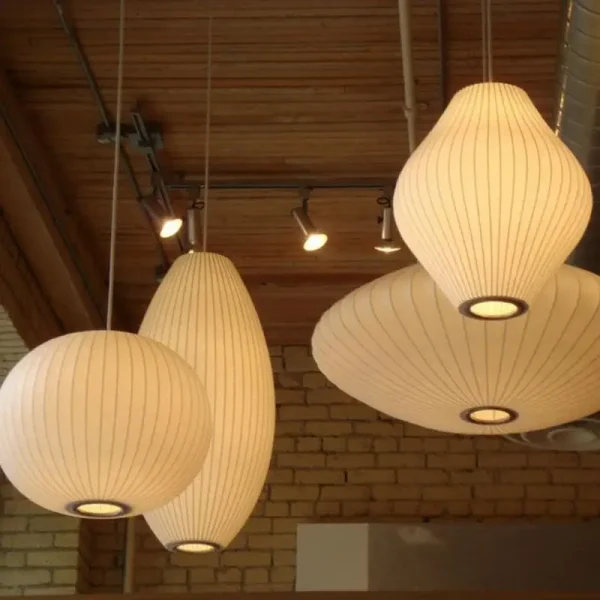 Nordic Silk Pendant Lamp Danish Led Restaurant Chandelier Modern Homestay Living Room Pendant Lamp Home Decoration Light Fixture - Image 4