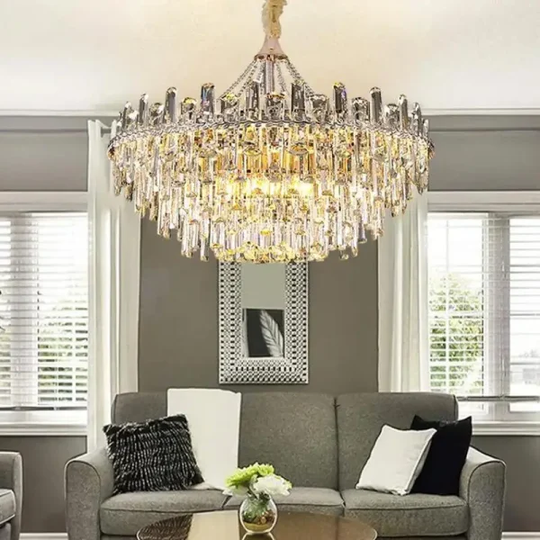 Luxury Clear Crystal E14 Led Chandeliers For Living Room Villa Bedroom Dining Room Modern Atr Home Decoration Steel Pendant Lamp - Image 4