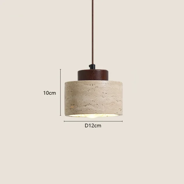 Japanese modern designer wabi-Sabai bedroom bedside lighting bar B&B yellow cave stone chandelier bedside hanging wire lamp - Image 3