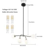 4-Light Modern Glass Ball Chandelier Kitchens Dining Rooms Pendant Lamp Fixture home decor - Image 2
