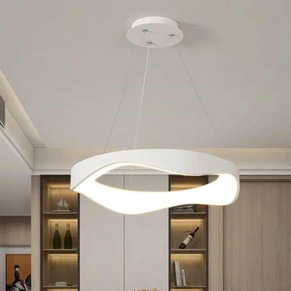 Nordic Minimalist Ring Led Pendant Lamp Acrylic Dimmable for Living Dining Table Room Bedroom Home Decor Hanging Light Fixture - Image 3
