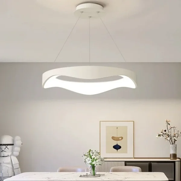 Nordic Minimalist Ring Led Pendant Lamp Acrylic Dimmable for Living Dining Table Room Bedroom Home Decor Hanging Light Fixture - Image 2