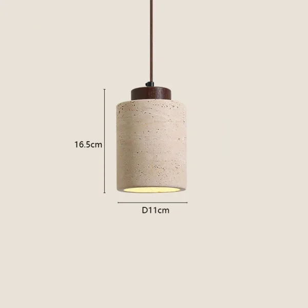 Japanese modern designer wabi-Sabai bedroom bedside lighting bar B&B yellow cave stone chandelier bedside hanging wire lamp - Image 2
