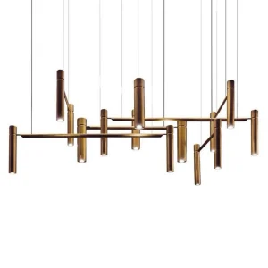 Modern Minimalist Pendant Lights New Trend Dining Room Decoration Lamps Art Deco Metal Line Combination Ceiling Lighting Fixture