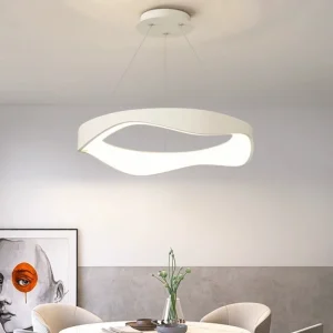 Nordic Minimalist Ring Led Pendant Lamp Acrylic Dimmable for Living Dining Table Room Bedroom Home Decor Hanging Light Fixture