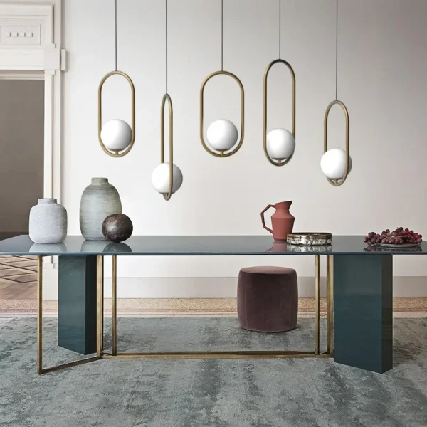 Modern LED Luxury Glass Ball Pendant Light Lighting for Living Dining Room Bedroom Hallway Ceiling Hanging Lamp Home Decoration - Image 2